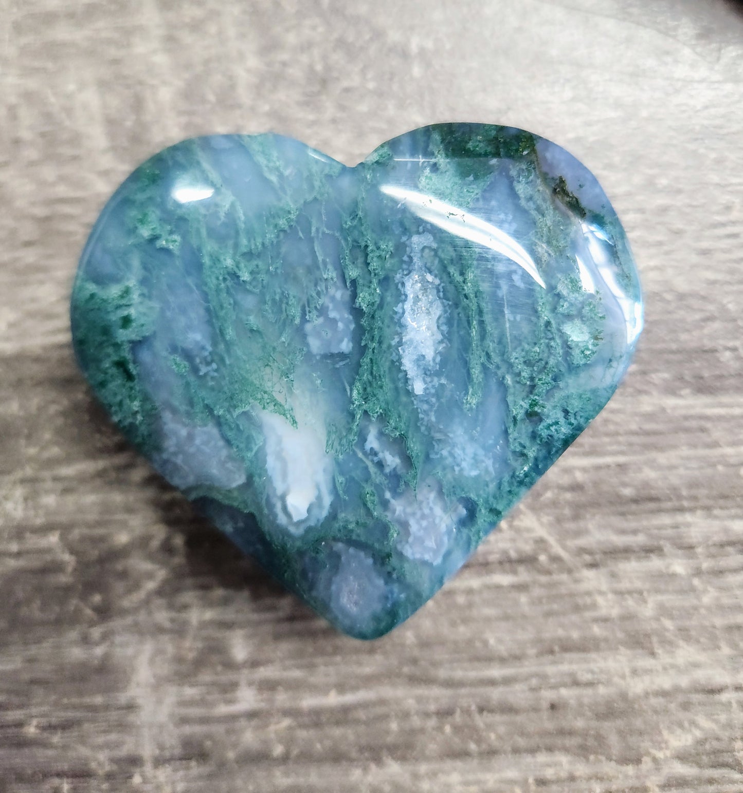 Moss Agate Hearts