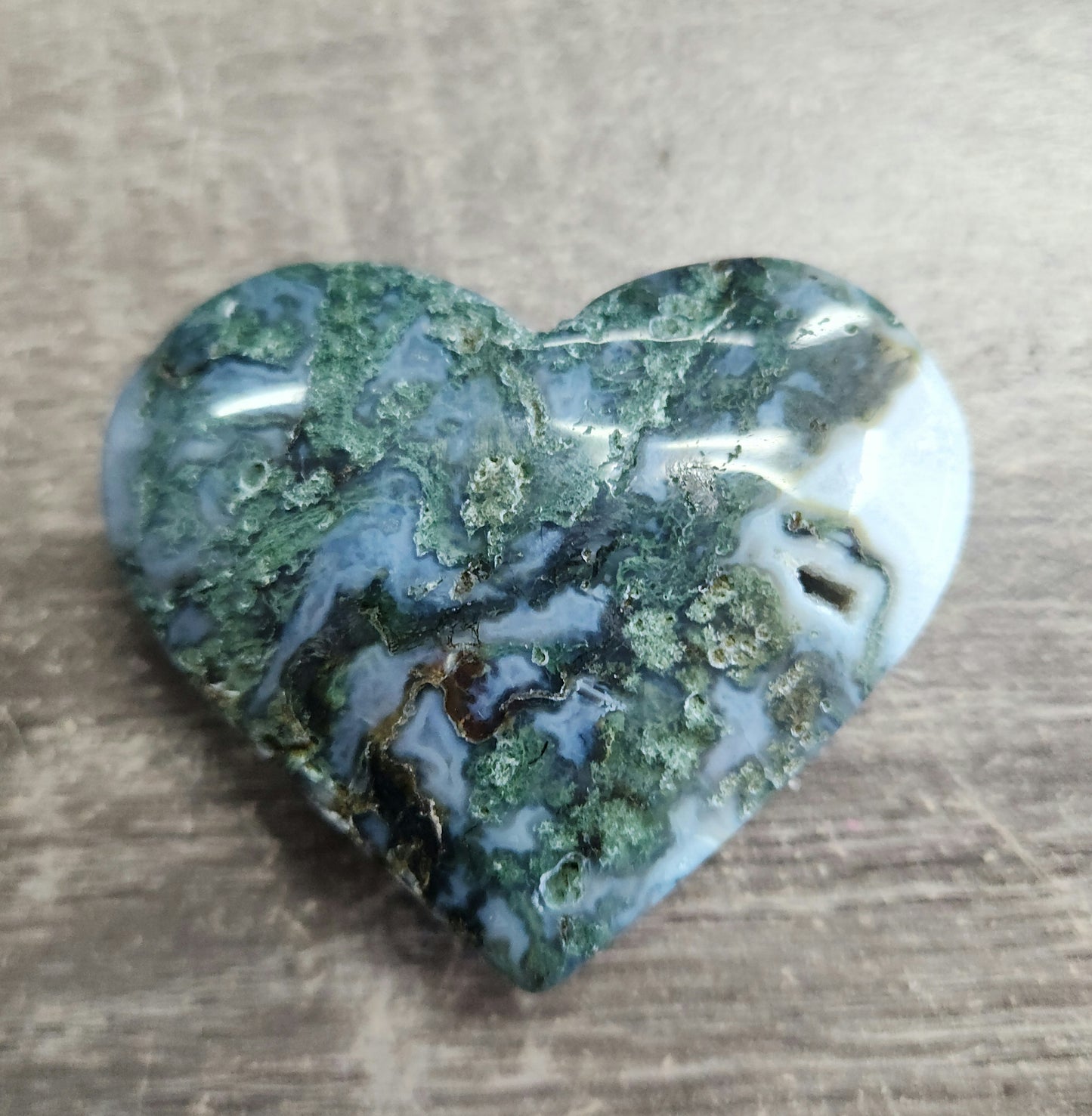 Moss Agate Hearts