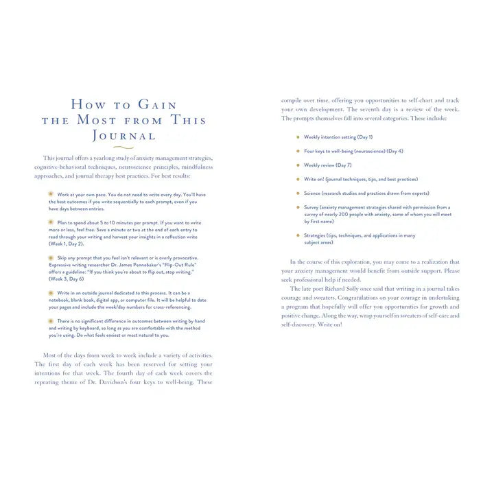 Journal Therapy for Calming Anxiety