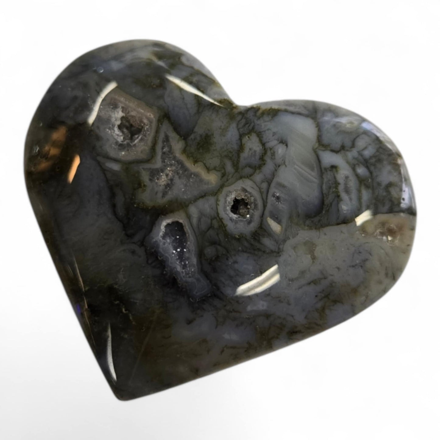 Moss Agate Hearts