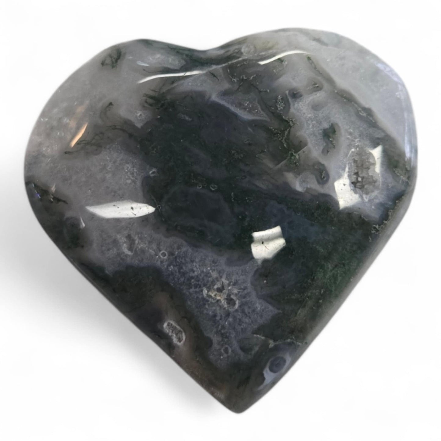 Moss Agate Hearts