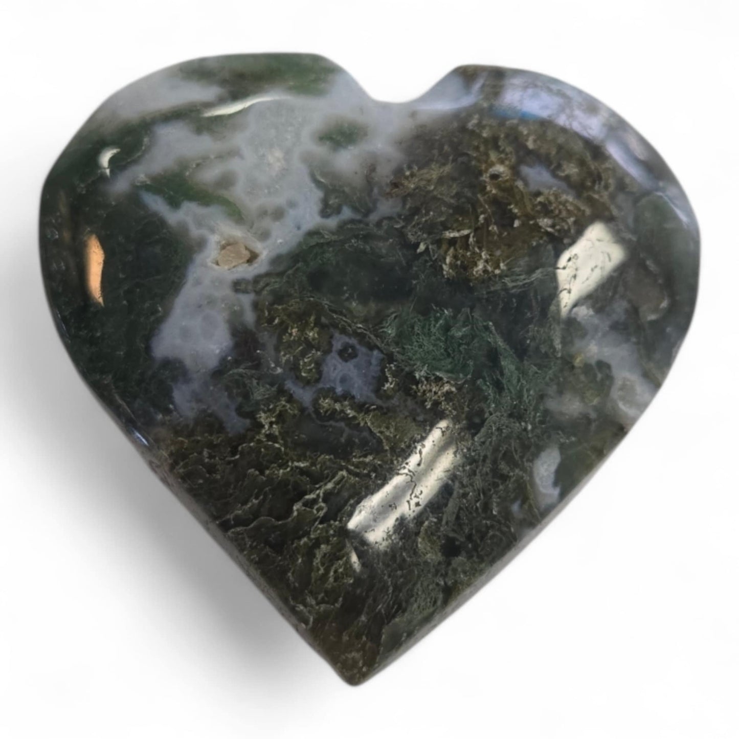 Moss Agate Hearts