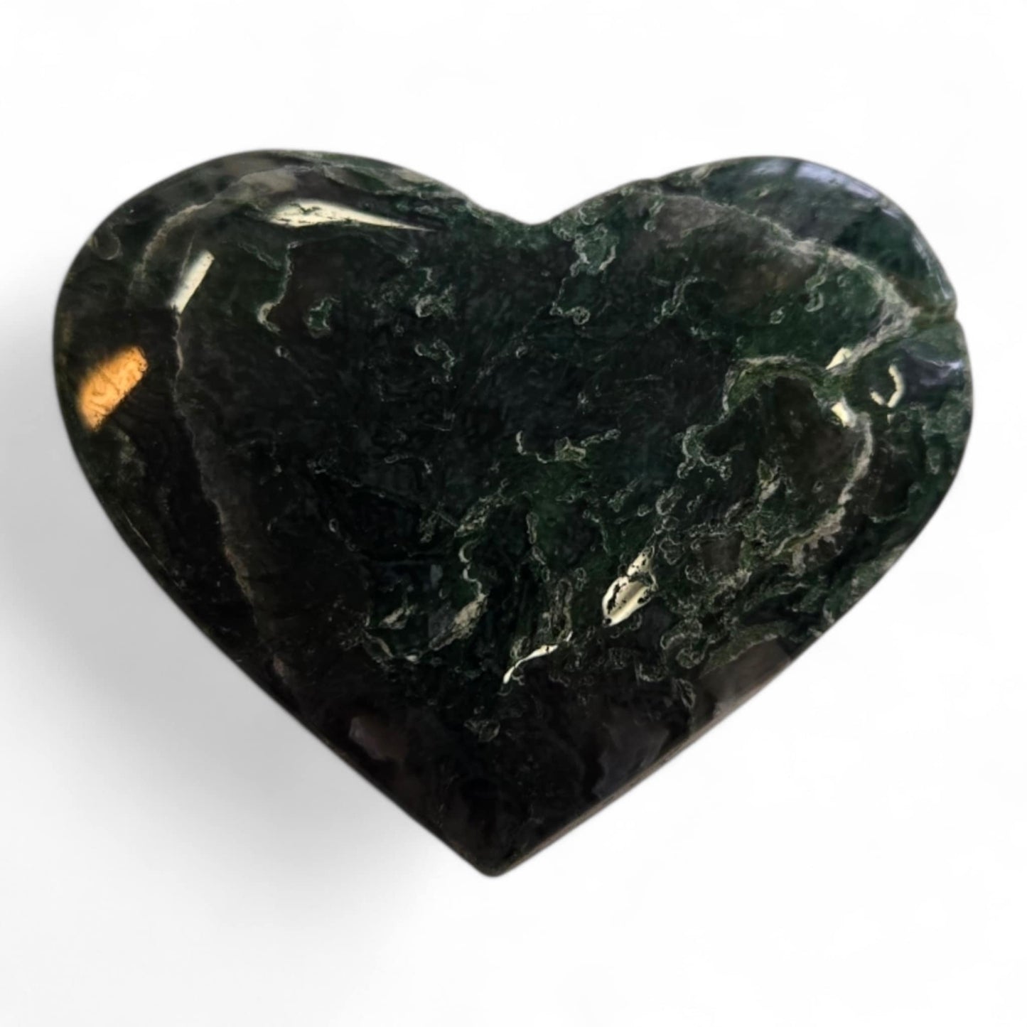 Moss Agate Hearts