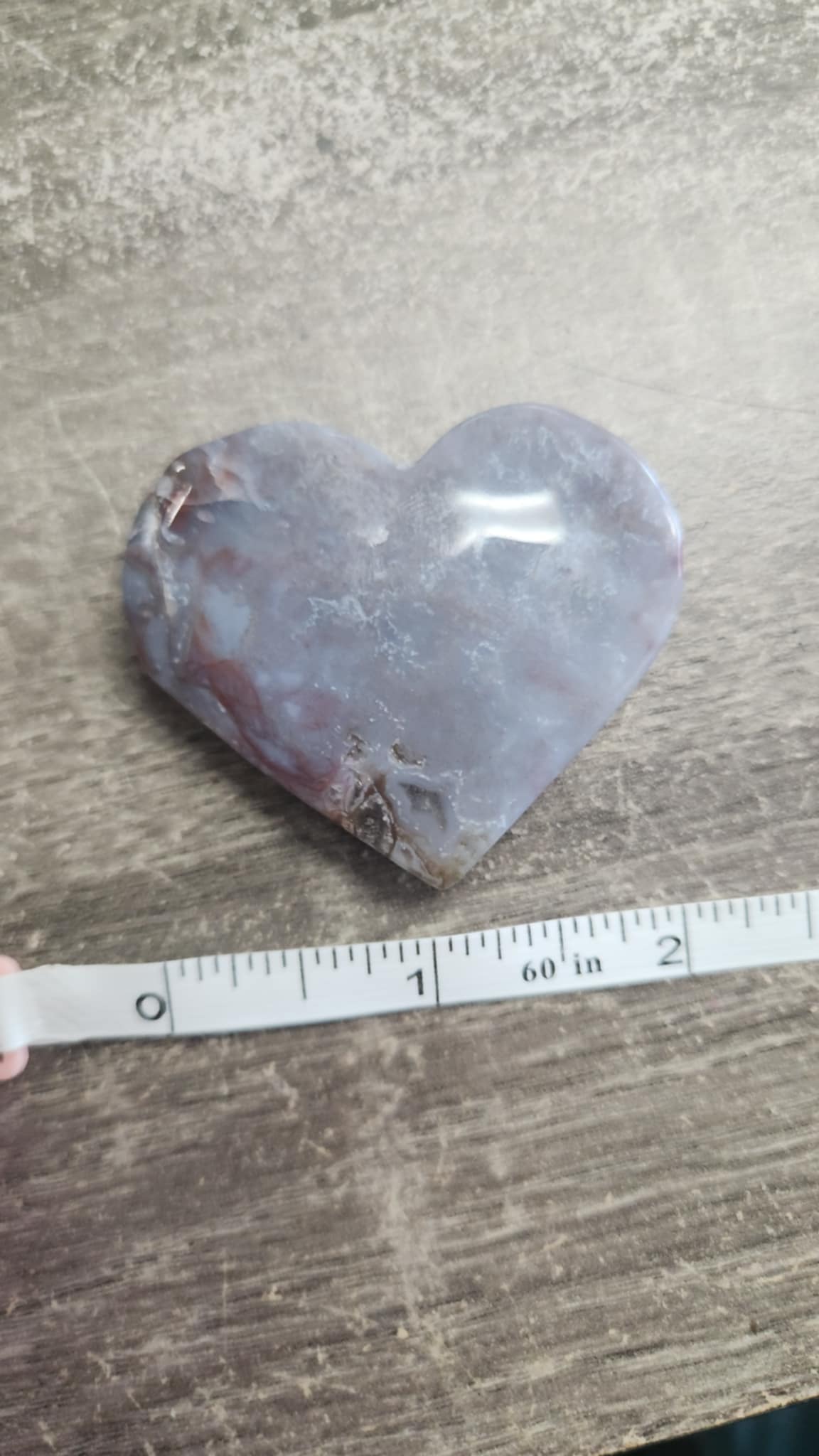 Red Moss Agate Heart