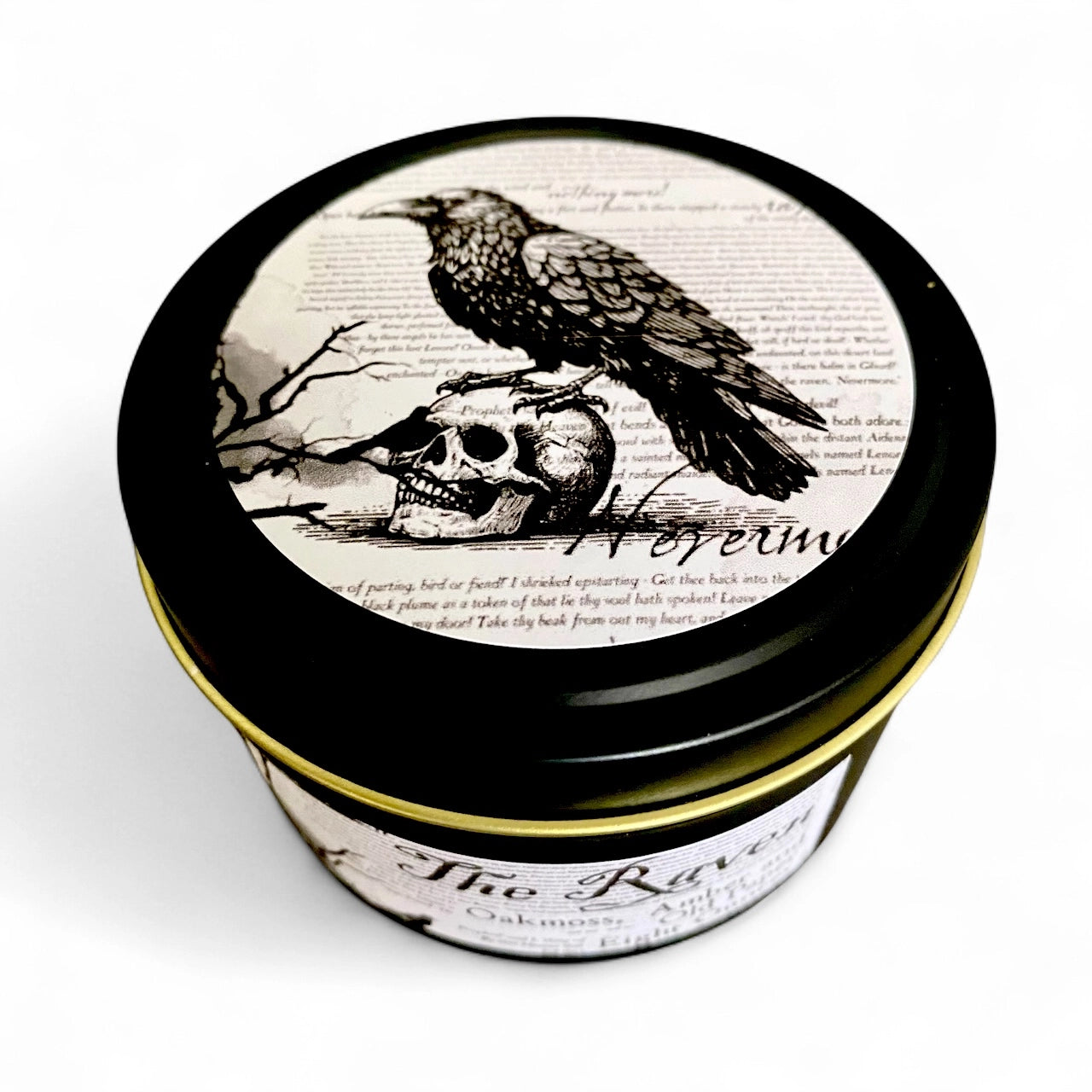 The Raven Tin Candle