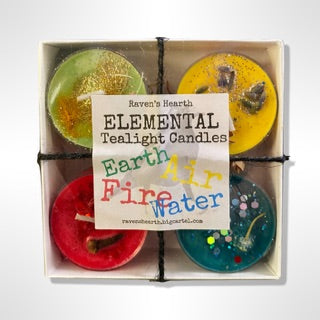 Elemental tea light candles
