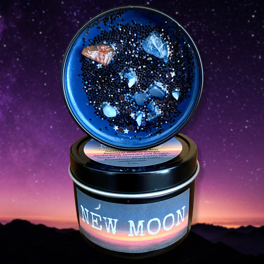 New Moon Tin Candle