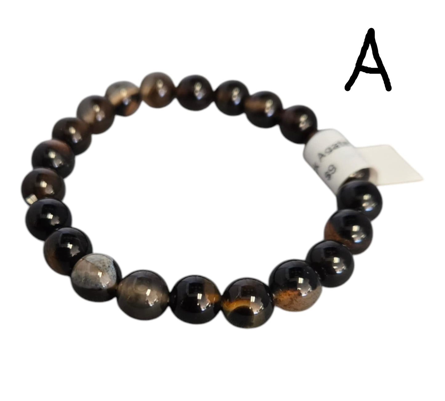 Black Agate 8mm Bracelets