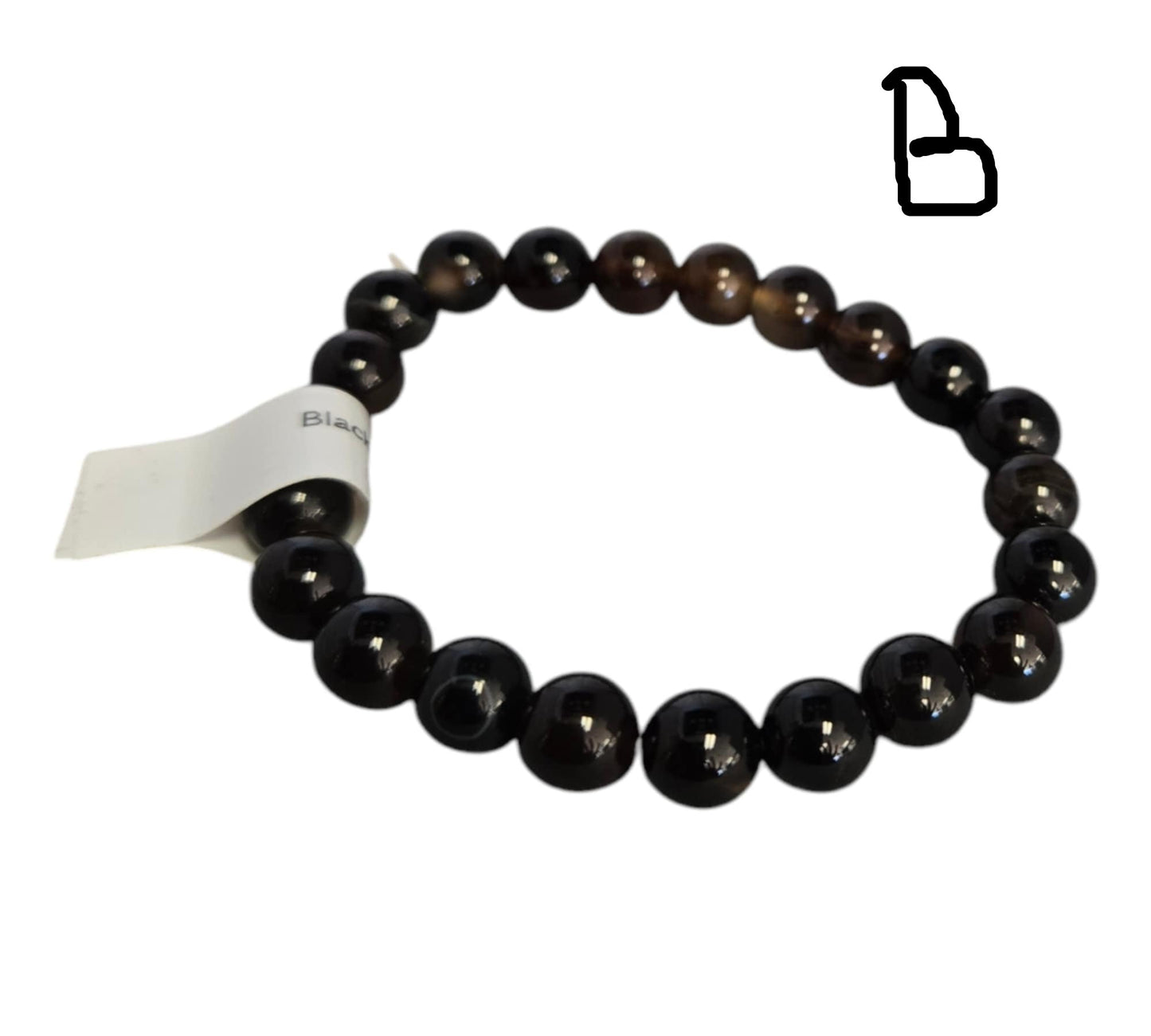 Black Agate 8mm Bracelets