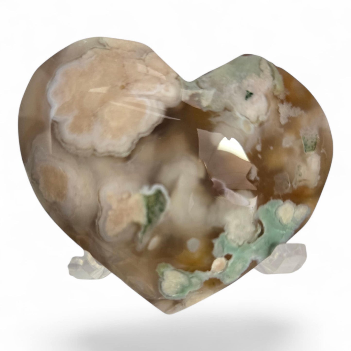 Flower Agate Hearts