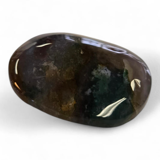 Red Moss Agate Palm Stones